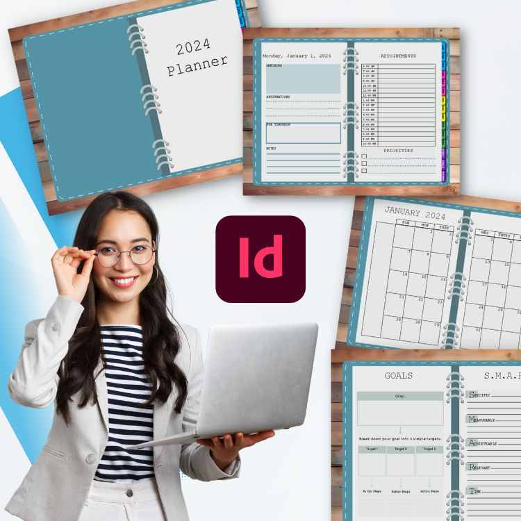 Design a Digital Planner for Resale in Adobe InDesign – 2024 Edition